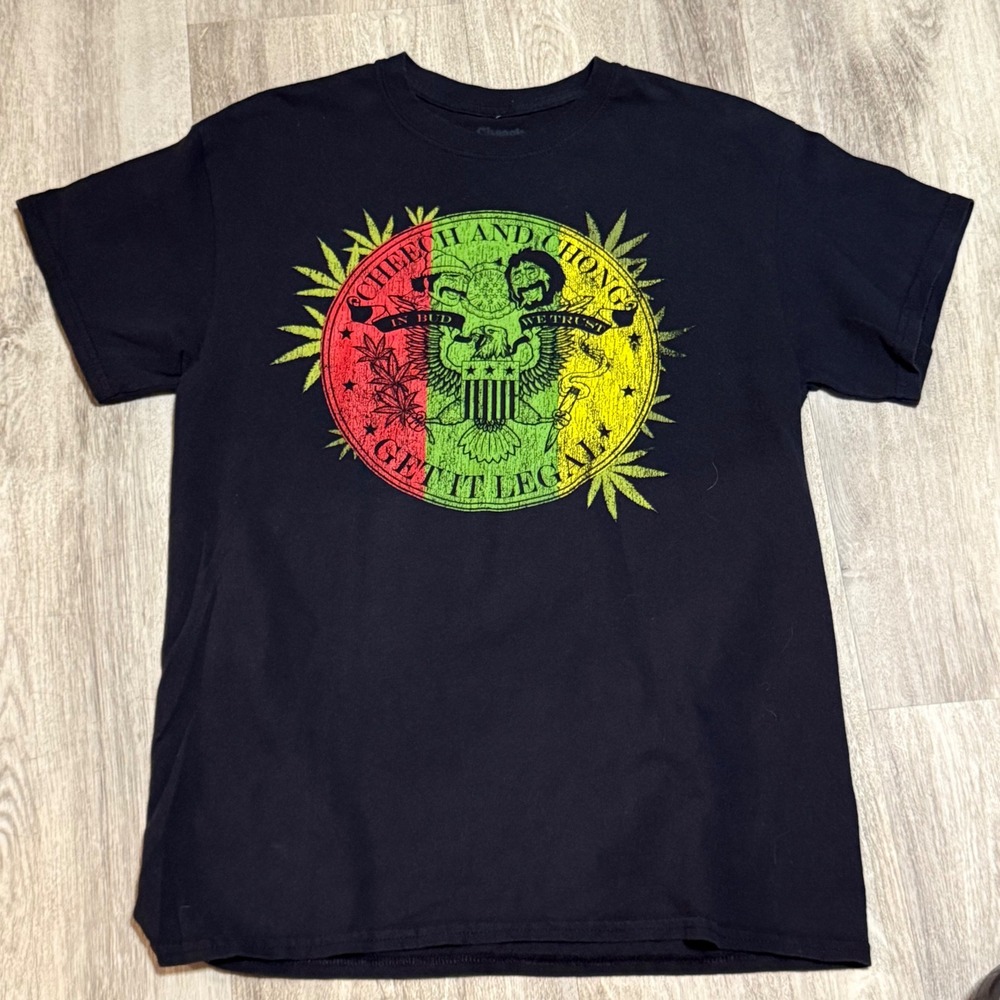 Cheech and Chong T-Shirt Get It Legal Weed‎ Stoner Comedy Movie Mens Medium